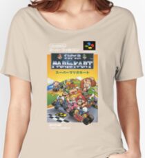 Super Mario Kart Nintendo Super Famicom Japanese Box Art Shirt (SNES) Women's Relaxed Fit T-Shirt