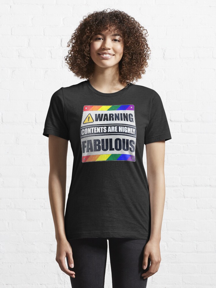 Alternate view of Warning: Contents are Highly Fabulous LGBT Essential T-Shirt