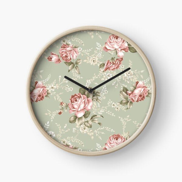 Item preview, Vintage Blush Roses - Sage Green Background designed and sold by Grafixmom.