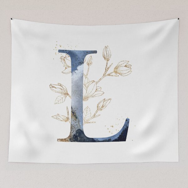 Item preview, Floral Initial Letter L, Monogram Gifts designed and sold by PinkLotusArt.