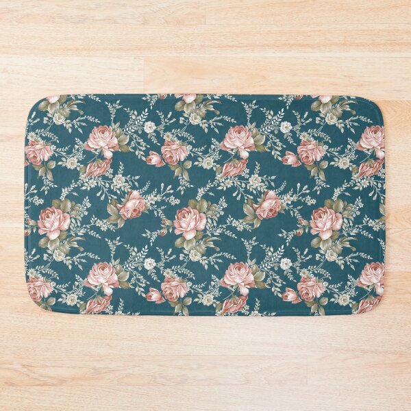 Item preview, Victorian Blush Roses - Dk. Teal Background designed and sold by Grafixmom.