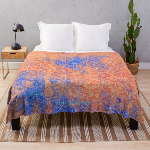 Item preview, flower of life bright orange blue designed and sold by filippobassano.