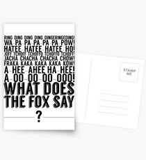 What Does the Fox Say? Postcards