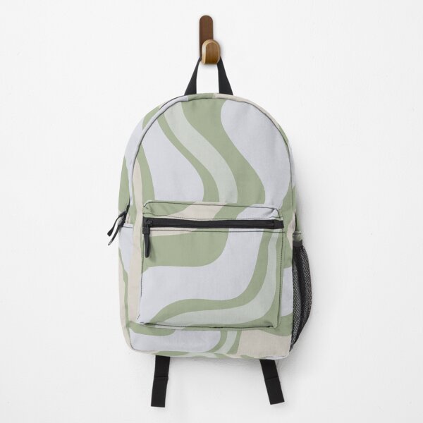 Item preview, Liquid Swirl Contemporary Abstract in Light Sage Green Grey Almond designed and sold by kierkegaard.