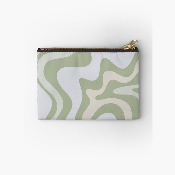 Item preview, Liquid Swirl Contemporary Abstract in Light Sage Green Grey Almond designed and sold by kierkegaard.