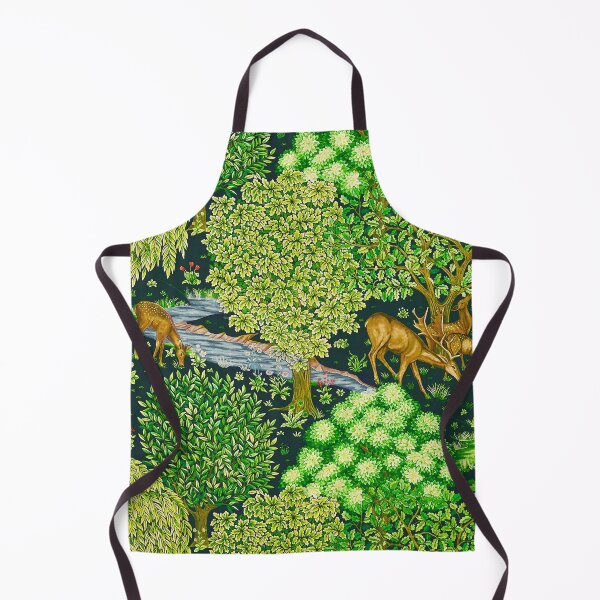 Item preview, FOREST ANIMALS, DEERS BY A BROOK Green Floral designed and sold by BulganLumini.