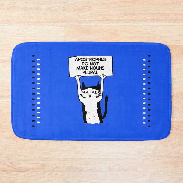 Item preview, Apostrophes do not make nouns plural cat blue designed and sold by GrammarDance.