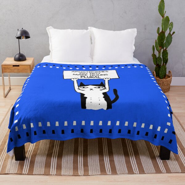 Item preview, Apostrophes do not make nouns plural cat blue designed and sold by GrammarDance.