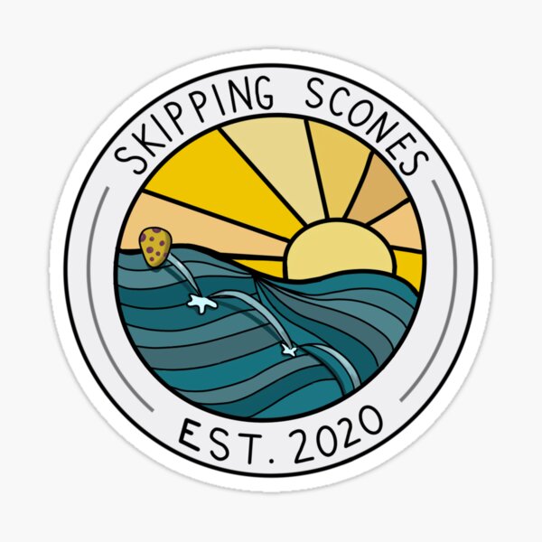 Skipping Scones Bakery Logo Sticker