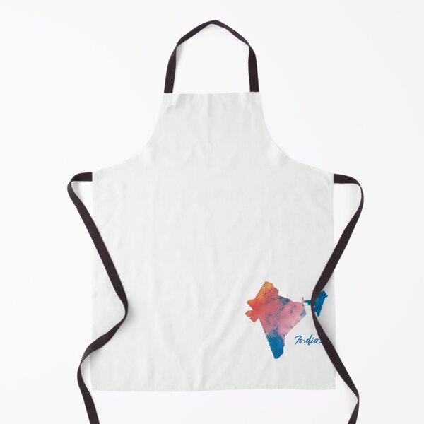 Item preview, India Map in Watercolor (Blue and Orange) designed and sold by Geometricshow.