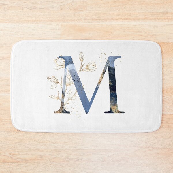 Item preview, Floral Initial Letter M, Monogram Gifts designed and sold by PinkLotusArt.