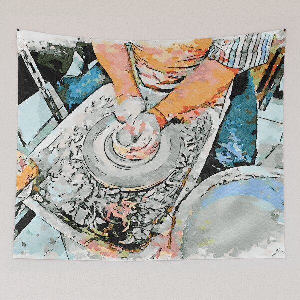 Item preview, Hands of the ceramist craftsman designed and sold by Giuseppe Cocco.