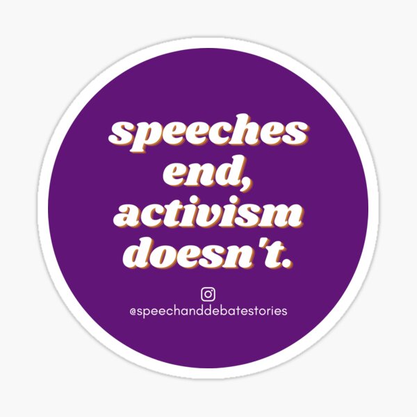 Speeches End, Activism Doesn't Sticker