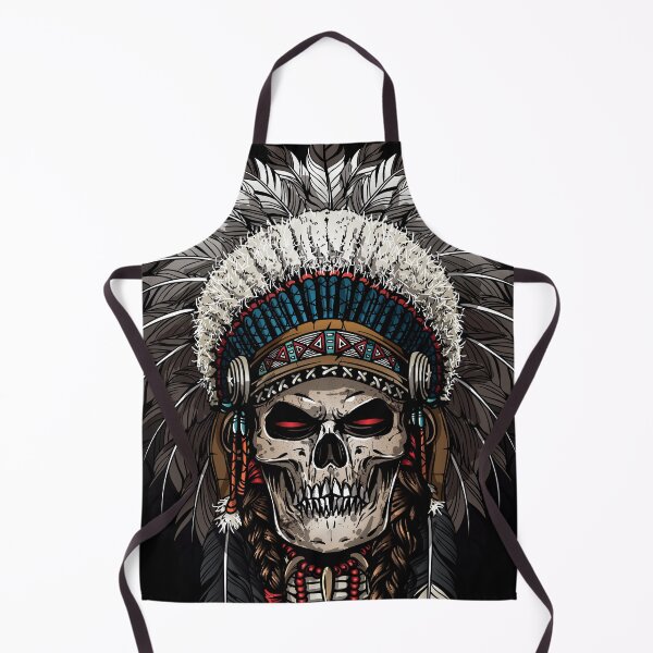 Item preview, Native American Chief Skull designed and sold by eDigi-Arts.