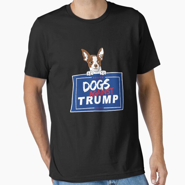 Vista previa del artículo con la obra «PERROS CONTRA TRUMP», diseñado y vendido por partyfarty.