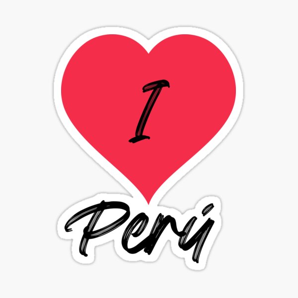 Item preview, I love Peru (Red & Black) designed and sold by elmerdante.