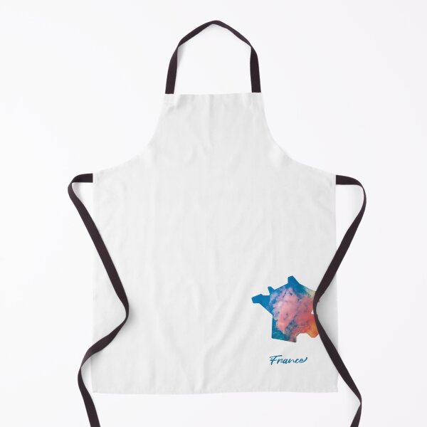 Item preview, France Map in Watercolor (Blue and Orange) designed and sold by Geometricshow.