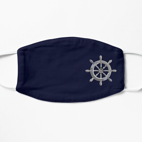 Chrome Style Nautical Wheel Applique Flat Mask