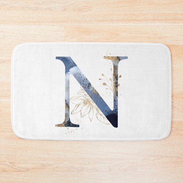 Item preview, Floral Initial Letter N, Monogram Gifts designed and sold by PinkLotusArt.