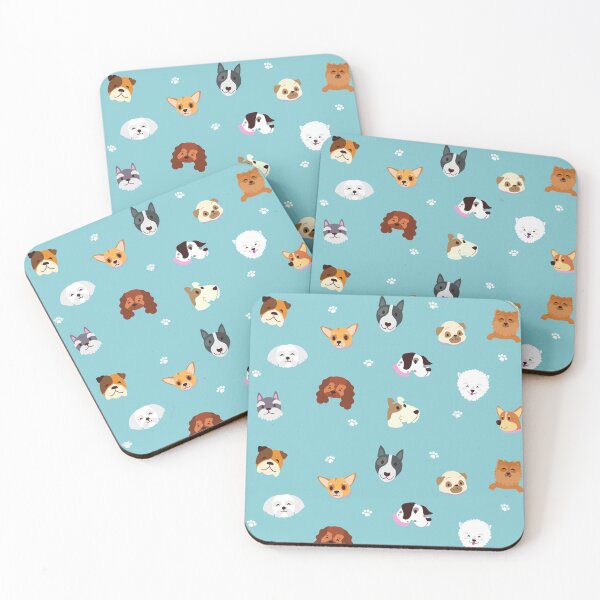 Item preview, Turquoise Dogs and Paw designed and sold by MOUKI96.