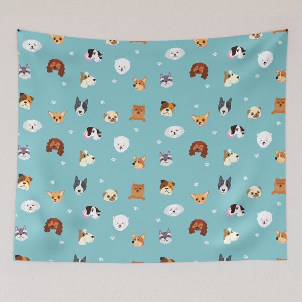 Item preview, Turquoise Dogs and Paw designed and sold by MOUKI96.