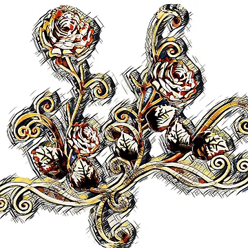 Artwork thumbnail, Abstract Roses by EachPage Designs