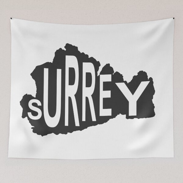 Item preview, Surrey Map Text Silhouette designed and sold by GeorgeLemon.