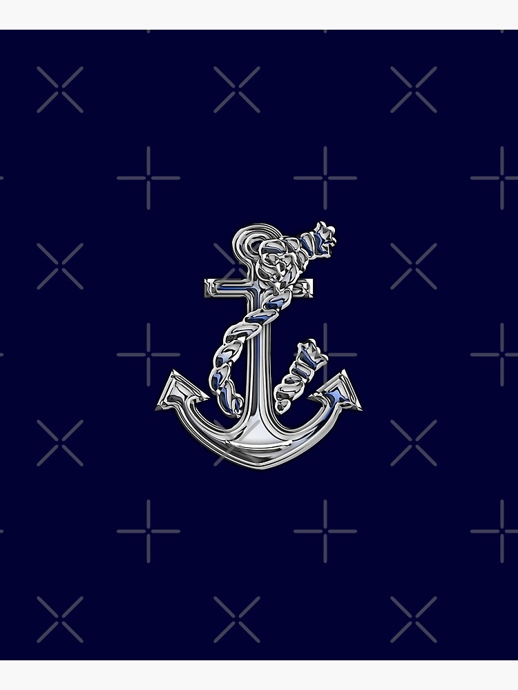 Chrome Style Nautical Rope Anchor Applique by Garaga