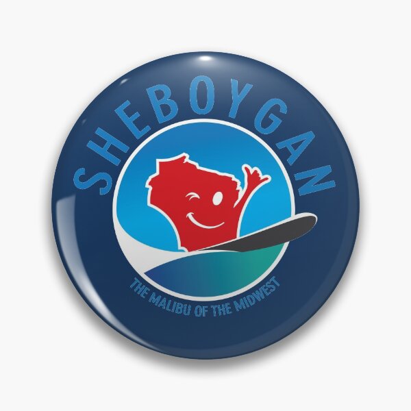 Item preview, Sheboygan, The Malibu of the Midwest Circular Blue designed and sold by gstrehlow2011.