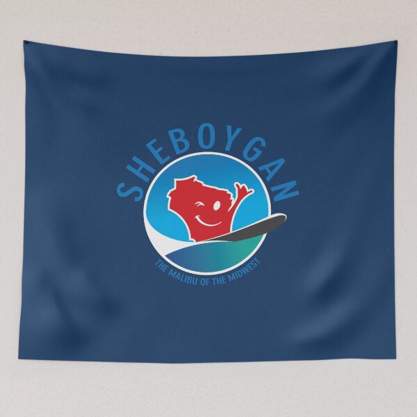 Item preview, Sheboygan, The Malibu of the Midwest Circular Blue designed and sold by gstrehlow2011.