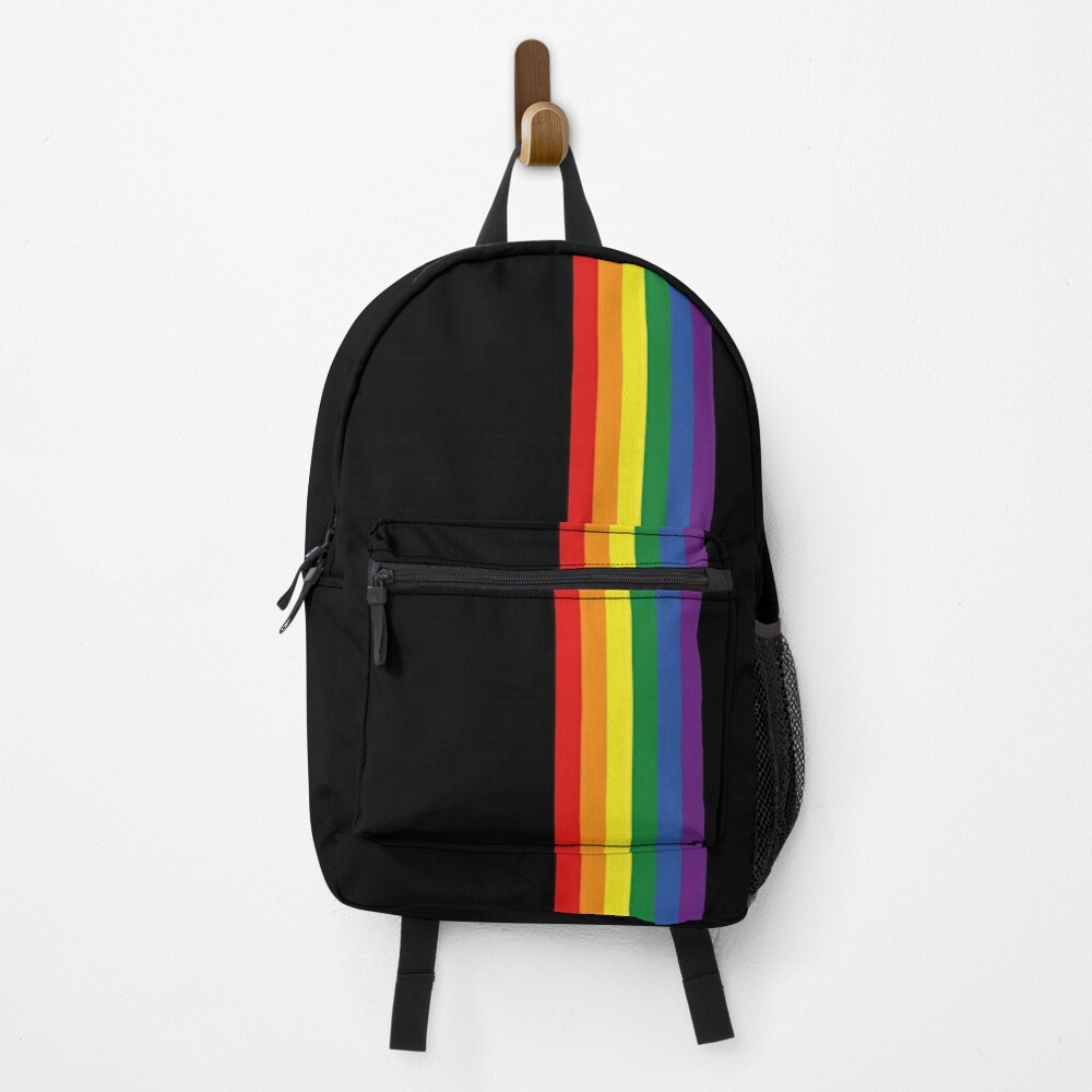 Rainbow on Black  Backpack