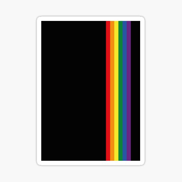 Rainbow on Black  Sticker
