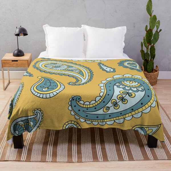 Item preview, Paisley Pattern Teal Gold designed and sold by cnslcnr.