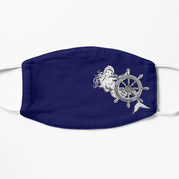 Chrome Style Nautical Mermaid Applique Mask
