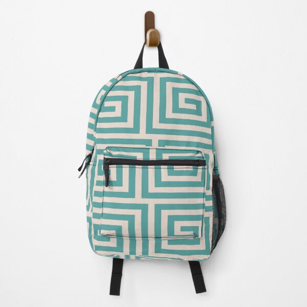 Item preview, Greek Key Pattern 133 Green and Beige designed and sold by tonymagnerart.