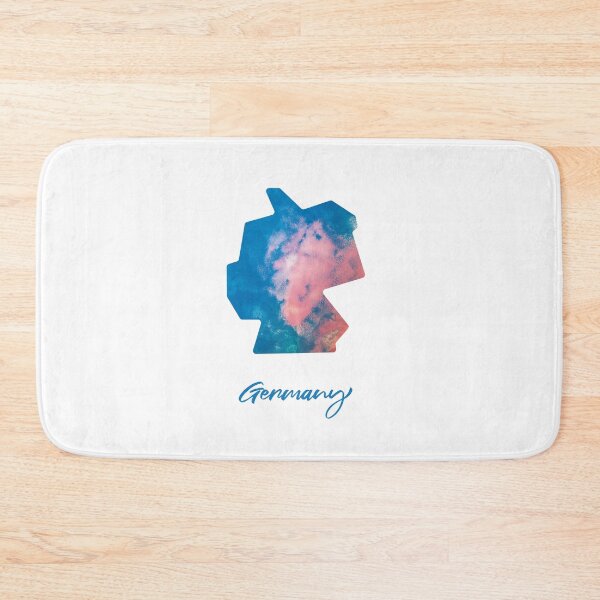 Item preview, Germany Map in Watercolor (Blue and Orange) designed and sold by Geometricshow.