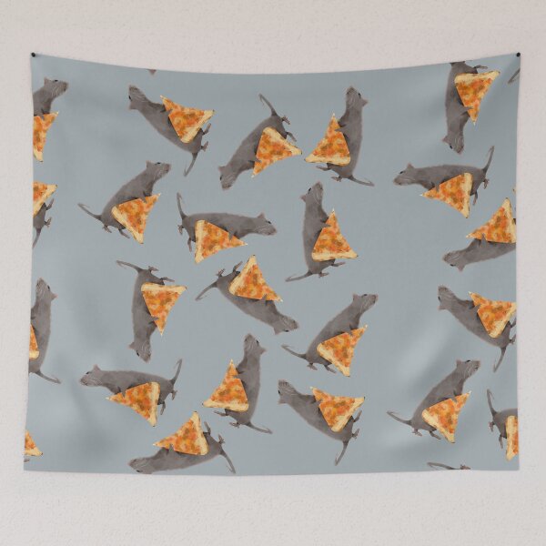 Item preview, All The Pizza Rats (grey ) designed and sold by flockadoodle.