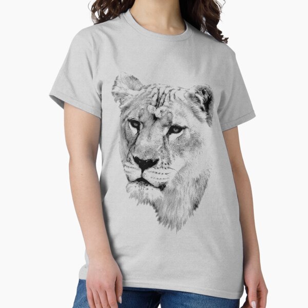 Item preview, Lioness. Female Lion. Digital Wildlife Engraving Image designed and sold by Digital Eclectica.