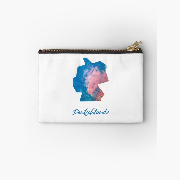 Item preview, Deutschland (Germany) Map in Watercolor (Blue and Orange) designed and sold by Geometricshow.