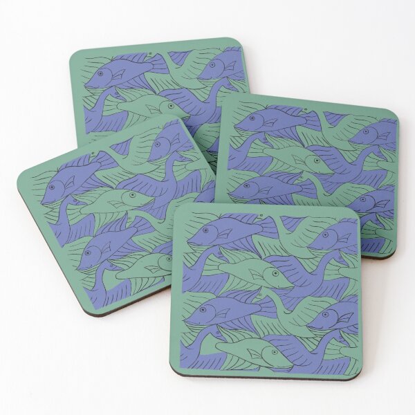 Item preview, Pop Seafoam Green Escher Print designed and sold by BaselArte.