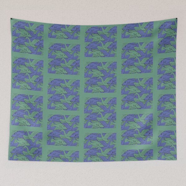 Item preview, Pop Seafoam Green Escher Print designed and sold by BaselArte.