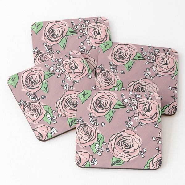 Item preview, Vintage Pink Roses Pattern designed and sold by RoserinArt.