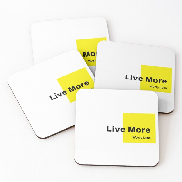Item preview, Live More, Worry Less designed and sold by RainWhite.