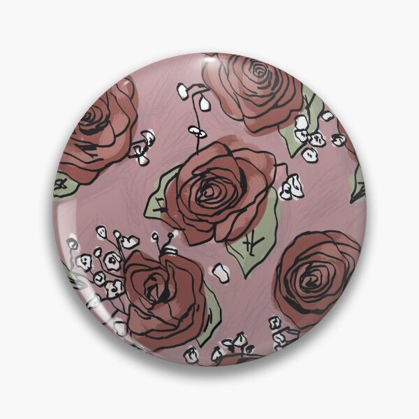 Item preview, Vintage Red Roses Pattern designed and sold by RoserinArt.