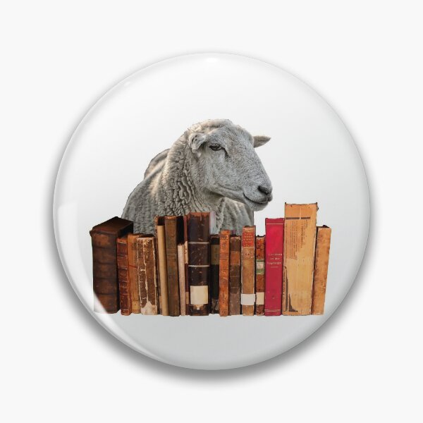 Artikelvorschau, sheep behind old Books entworfen und verkauft von Move-Art.