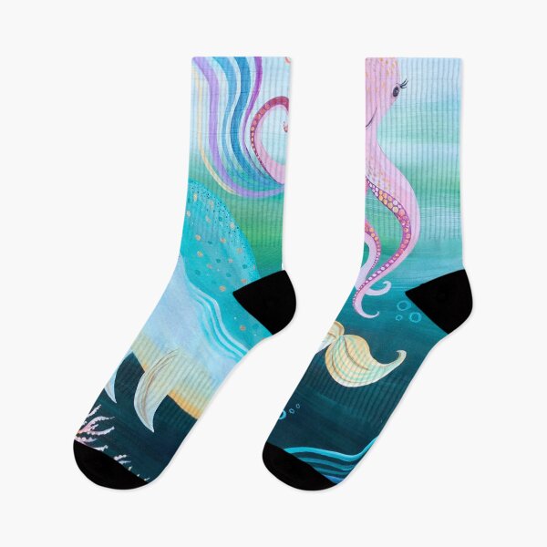Item preview, Multicolored Ocean Life | Narwhal, Octopus, Fish, Coral designed and sold by hearteyedartist.
