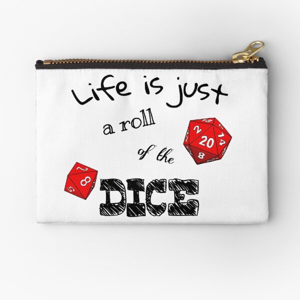 Roll of the Dice - BLACK Zipper Pouch