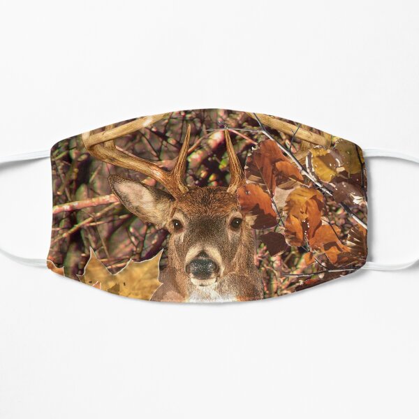White Tail Buck in Fall Camo Flat Mask