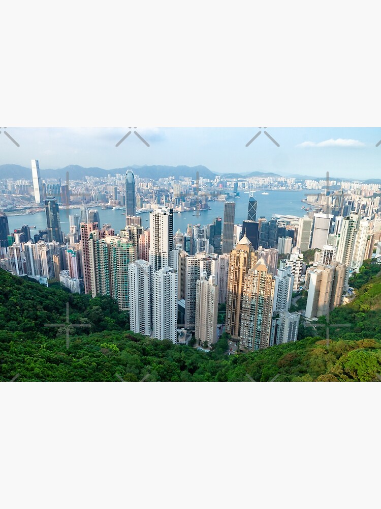"Hong Kong Skyline from Victoria Peak" Framed Art Print by