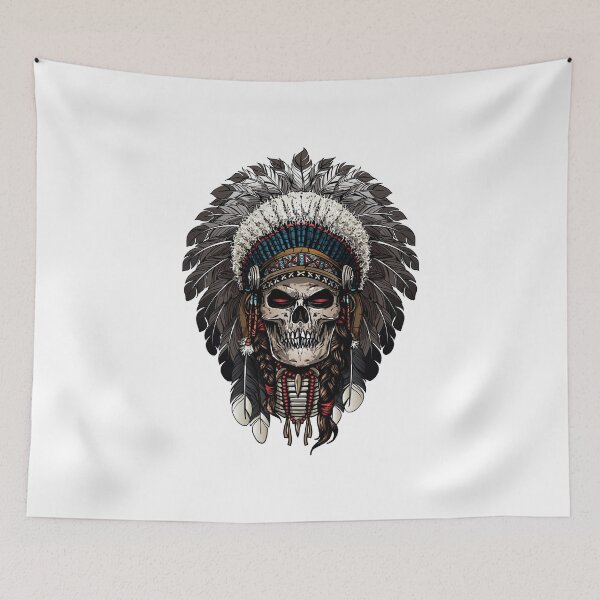 Item preview, Native American Chief Skull designed and sold by eDigi-Arts.